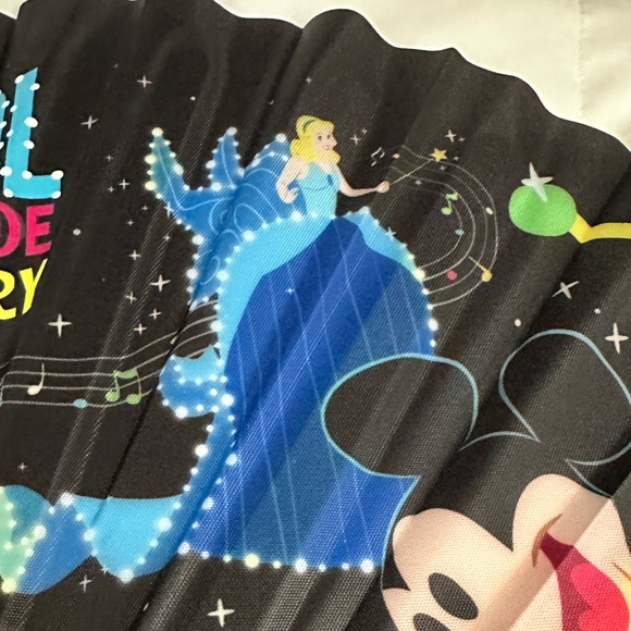 NWT. Disney Large fan with Electrical Parade Folding Hand Fan. - Picture 5 of 8